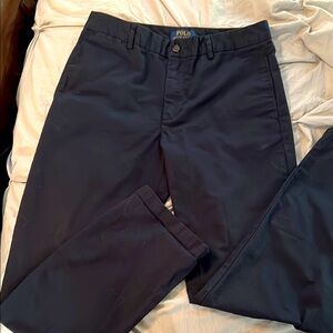 Polo by Ralph Lauren Boys Sz 18 Navy straight leg lighter weight flat front pant